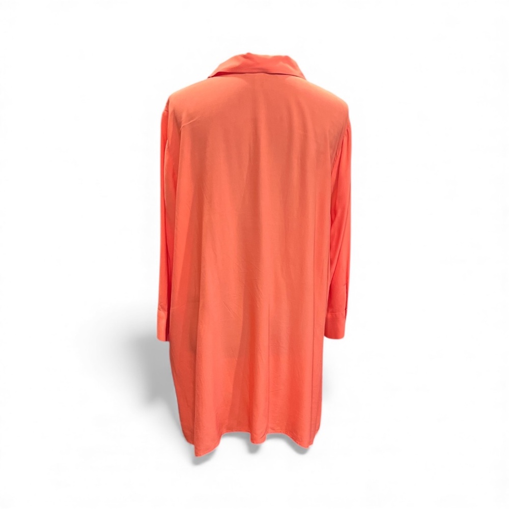 Grace Elements Melon Orange Oversized Button Up T… - image 4